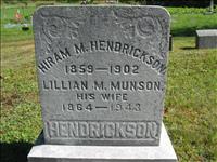 Hendrickson, Hiram M. and Lillian M (Munson)